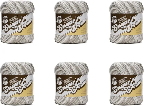 Miniatura 22 de Lily Sugar'N Cream - Ovillo de camuflaje rosa de gran tamaño, paquete de 6 unidades de 3.00 oz/3 onzas, algodón, 4 medianos (peinado), 150 yardas