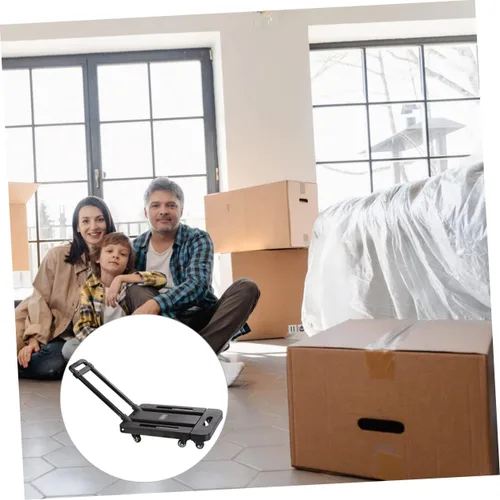 Miniatura 2 de DECHOUS Carro plegable de la compra con ruedas, carrito de jardín plegable de la oficina, carrito plegable al aire libre, herramienta de carro