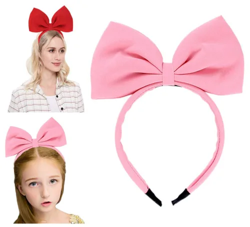 Diademas con lazos grandes para mujer, diadema con lazo para el pelo para mujeres y niñas, aro de pelo con lazo, cumpleaños, Halloween, Navidad,