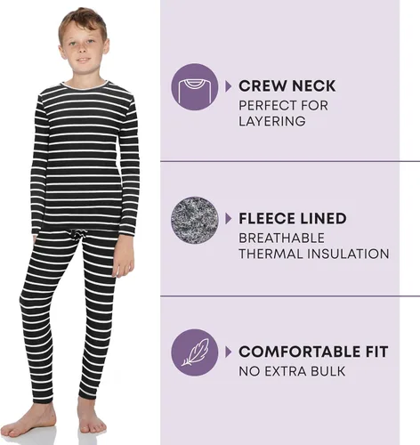 Miniatura 74 de Rocky Ropa interior térmica para niños, ropa interior larga para niños, capa base para clima frío/esquí