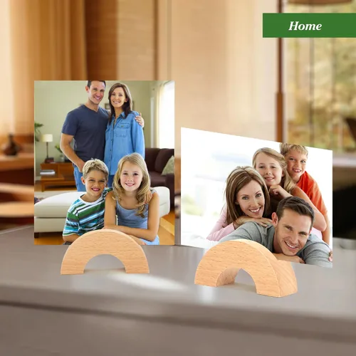 Miniatura 4 de 6 soportes para tarjetas de lugar de madera, para menú, tamaño A6, soporte para números de mesa para restaurantes, fotos para bodas, banquetes
