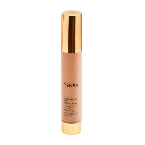 Miniatura 15 de YENSA Base de maquillaje de suero – Base de cobertura completa súper sedosa enriquecida con péptidos, vitamina C y ácido ferúlico para ayudar a