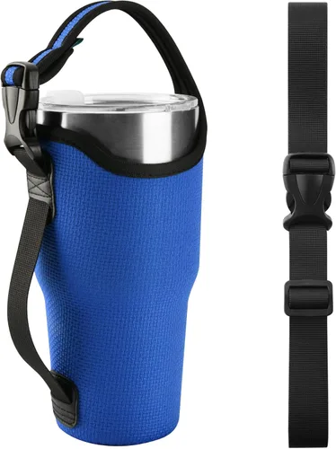 Miniatura 9 de Beautyflier Bolsa de neopreno 3 en 1 compatible con vaso de acero inoxidable YETI Rambler/Stanley IceFlow de 30 onzas, portavasos aislado