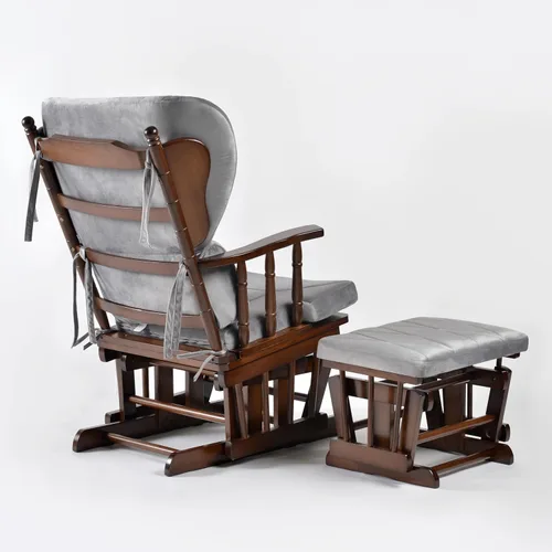 Miniatura 4 de Juego de silla y otomana Comfort Deluxe Glider (Plata)