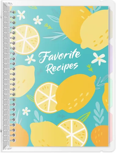 Miniatura 14 de Libro de recetas en blanco para escribir en tus propias recetas, carpeta de recetas familiares extraíble de tapa dura de 8.5 x 11 pulgadas con azul