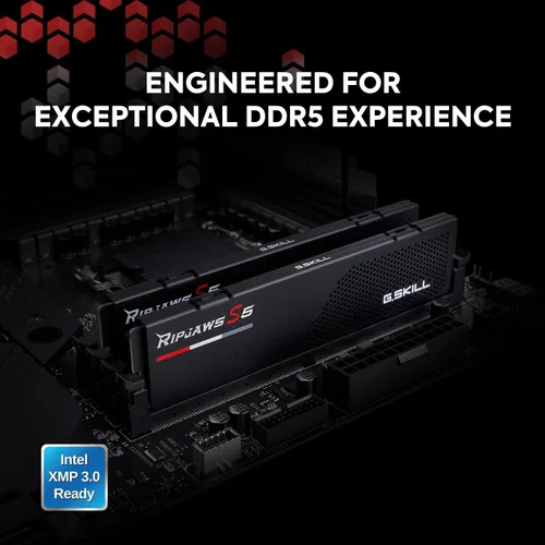 Miniatura 2 de G.SKILL Ripjaws S5 Series DDR5 RAM (Intel XMP 3.0) 32GB (2x16GB) 6000MT/s CL30-40-40-96 1.35V Memoria para computadora de escritorio U-DIMM - Negro