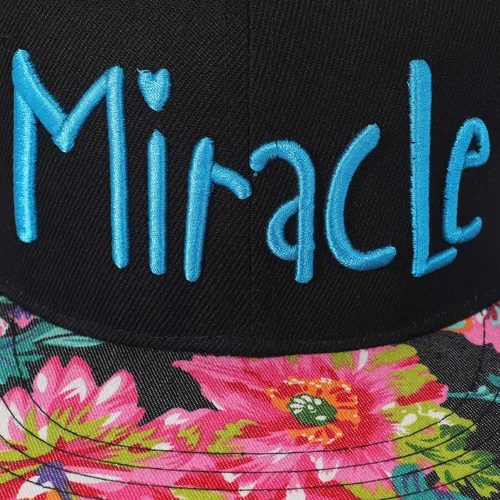 Miniatura 5 de ZLYC - Gorra de béisbol para mujer con impresión Tropical Floral neón con palabra Bordada - Snapback