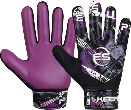 Miniatura 9 de Guantes de portero de fútbol para niños, jóvenes y adultos, guantes de portero de fútbol con doble protección para la muñeca y látex de 0.157 Negro