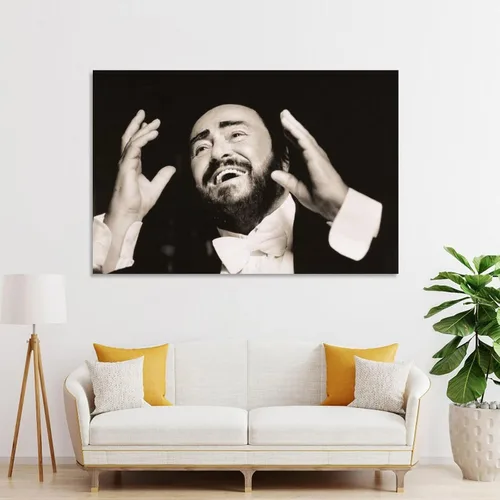 Miniatura 4 de MAXIAN Luciano Pavarotti - Póster de arte tenor del mundo, 4 pinturas sobre lienzo, póster de arte de pared, impresión de desplazamiento, impresión