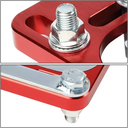 Miniatura 4 de DNA Motoring CBK-PLT-FM94-RD Placas delanteras ajustables +/- 2.5 Camber/Caster