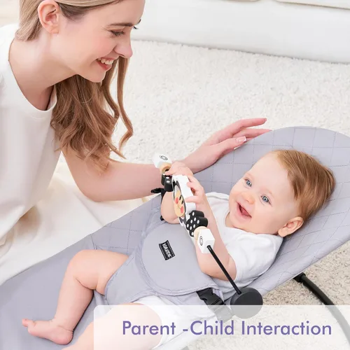 Miniatura 8 de iGRATENS Baby Bjorn - Barra de juguete para gorila de bebé, suave y feliz, fácil de colocar y quitar, materiales aptos para niños, diseño