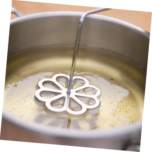 Miniatura 6 de Bunuelos - Molde de roseta de hierro con mango de madera, gofres de aluminio, hecho en casa, flor de loto sueca, Bunuelos para galletas rosetón