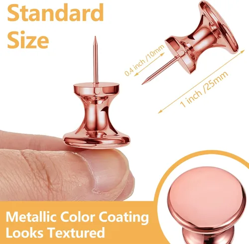 Miniatura 2 de Outus 100 piezas chinchetas gigantes tachuelas grandes con cabezas de plástico de 1 pulgada chinchetas jumbo para tablero de corcho mapas pósteres