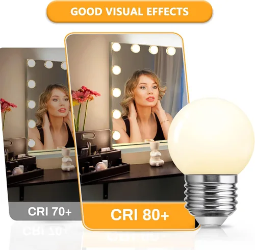 Miniatura 6 de Bombillas LED de bajo vatio, equivalente a 1 W, 15 W, blanco suave, 3000 K, esmerilado, pequeñas bombillas G40 para espejo de tocador, baño, porche
