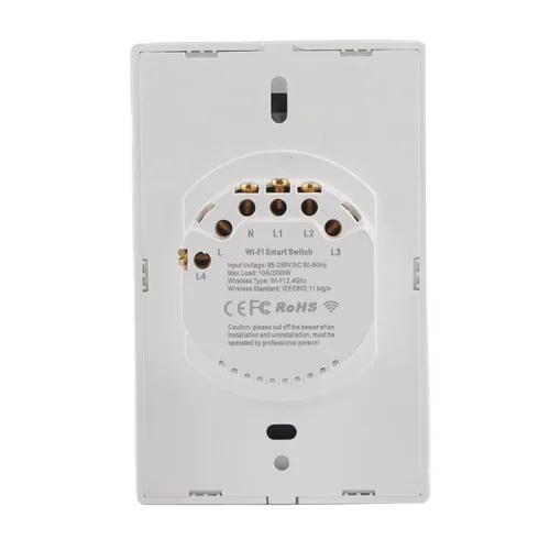 Miniatura 4 de Interruptor inteligente de 4 vías Interruptor de control de luz de pared, interruptor de control remoto, interruptor de control por voz, círculo