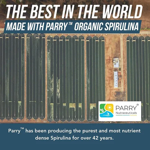 Miniatura 6 de Tabletas de espirulina orgánica (360 tabletas) – Hecho con Parry® Spirulina, la mejor espirulina del mundo, mayor densidad de nutrientes –