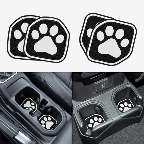 Miniatura 9 de Auovo Posavasos para auto para Wrangler JL JLU 2020-2023 2020-2023, accesorios de gladiador JT, decoración interior (kit de 4 piezas) (rojo)