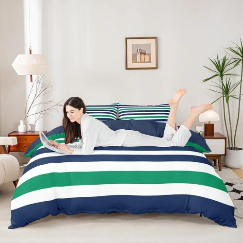Miniatura 23 de Happy Camping - Funda de edredón para niños, casa rodante y cámper, funda de edredón rústica para niños y niñas, decoración de habitación de niños