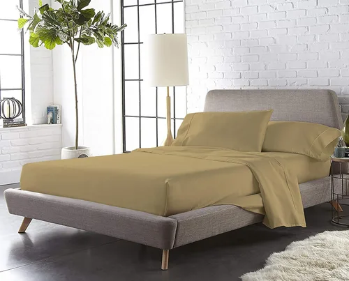 Miniatura 2 de Cotton Home - Juego de sábanas de 4 piezas, tamaño individual, color beige, calidad suave, de lujo, bolsillo profundo de 15 pulgadas y juego de ropa