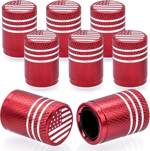 Miniatura 57 de 4 piezas tapones de válvula de neumático en forma de dados, cubiertas universales de válvula de neumático a prueba de polvo con núcleo de cobre