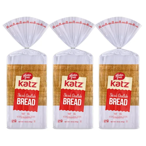 Miniatura 5 de Katz Gluten Free Pan de jalá rebanado Sin lácteos, sin nueces, sin gluten Kosher (1 paquete de 1 pan rebanado, 18 onzas)