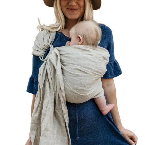 Hip Baby Wrap Portabebés con anillo – Portabebés cruzado, regalo ideal para baby shower, tela suave y transpirable, ligero ajustable para bebés a