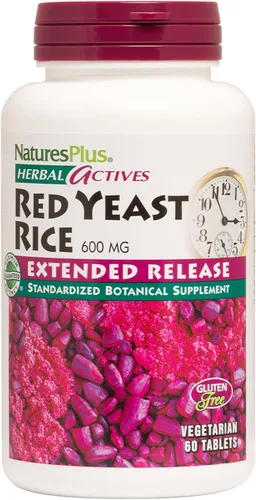 Miniatura 6 de NaturesPlus Herbal Actives - Arroz de levadura roja, liberación prolongada, 30 tabletas, sin OMG, vegetariano, sin gluten, 30 porciones