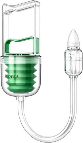 Aspirador nasal manual para bebé: aspirador nasal de succión fuerte con puntas de silicona suave, fácil de respirar y reutilizable, limpiador de