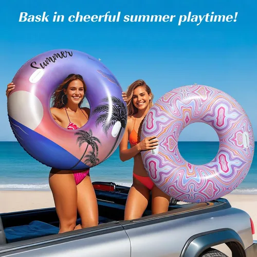 Miniatura 8 de HeySplash Flotadores de piscina, tubos de piscina para adultos, flotadores inflables divertidos para piscina, playa, lago, río, fiesta, decoración