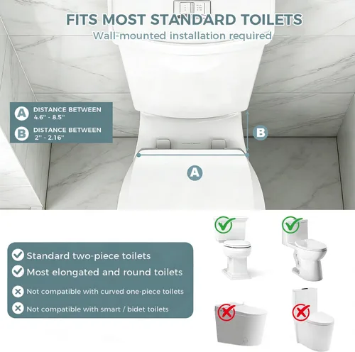 Miniatura 6 de AbyssZen Rieles de seguridad plegables para inodoro, marco de soporte de baño ajustable con brazos plegables para ancianos, personas mayores