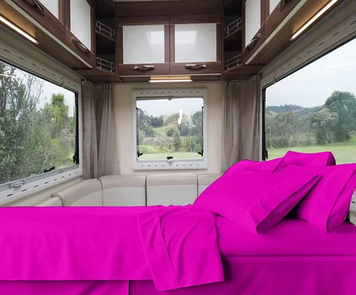 Miniatura 28 de RV-Sheets - Juego de sábanas estrechas de 29.9 x 78.3 in, 600 hilos, 100% egipcias, autocaravanas, caravanas, caravanas, barcos, suaves, de lujo