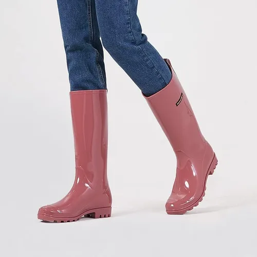 Miniatura 3 de planone Botas de lluvia altas de moda para mujer, impermeables, botas ligeras para jardín al aire libre, botas de lodo para damas, zapatos