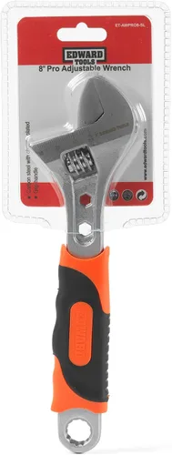 Miniatura 4 de Edward Tools Llave ajustable Pro de 8 pulgadas, diseño de ajuste de acero al carbono, agarre Crescent Pro para mayor apalancamiento, ancho