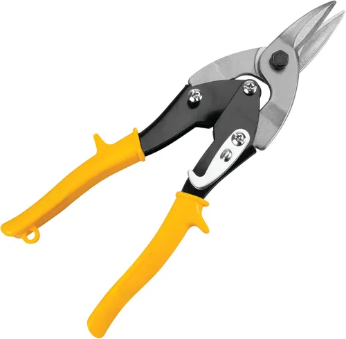 Miniatura 3 de Performance Tool Tijeras de hojalata de aviación de acero aleado tratado térmicamente 1437 con asas de agarre de seguridad de plástico, alicates