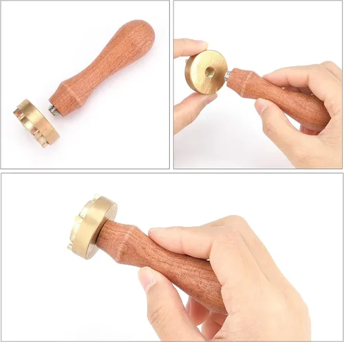 Miniatura 3 de OLYCRAFT Sello de hielo de 1.2 pulgadas, sello de hielo de brújula con bolsa de terciopelo, sello de bloque de hielo, sello de cóctel para cubitos