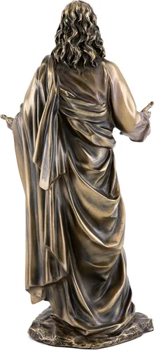 Miniatura 3 de Top Collection Estatua de Jesús – Escultura del hijo de Dios en bronce fundido en frío de primera calidad, figura coleccionable de El Señor de todos