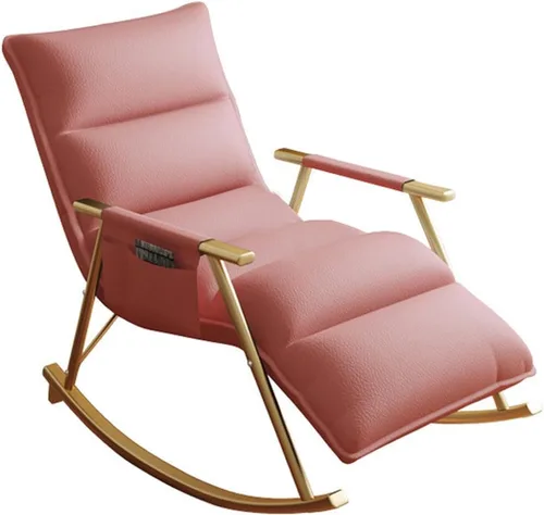 Miniatura 11 de Adjustable Leather Recliner Chair with Footrest Ergonomic Rocking Chair for Living Room Stylish ge Upholstered Lounge Chair with Storage Amarillo