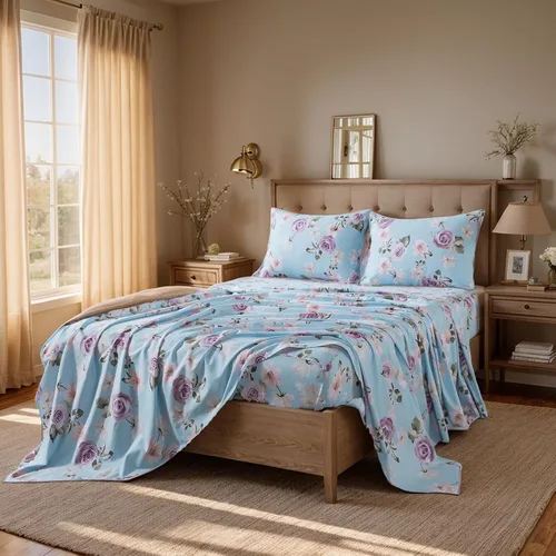 Miniatura 59 de FADFAY Juego de sábanas de cama con estampado floral amarillo, de algodón, tamaño King, suaves, transpirables, estilo Shabby Coquette, con bolsillo