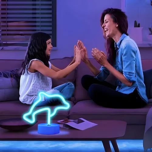 Miniatura 4 de Luz de neón con base de neón, luces de noche, decoración de pared, decoración del hogar, luz led