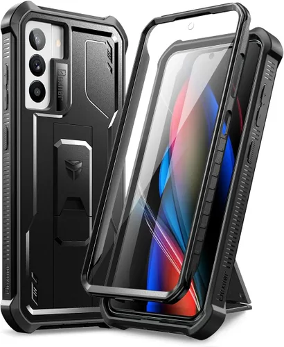Miniatura 9 de Dexnor Funda para Samsung Galaxy S21 FE, [protector de pantalla y soporte integrados] Protección de grado militar resistente a prueba de golpes
