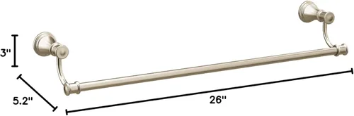 Miniatura 5 de Moen YB6424NL Belfield - Toallero de baño de 24 pulgadas, níquel pulido