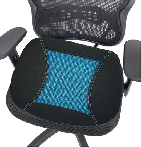 Miniatura 3 de C.P.R. Cojín ortopédico de gel y espuma viscoelástica para asiento de silla de oficina, cojín de gel automotriz (Y11076 (14.5 x 16 x 2.5 pulgadas)