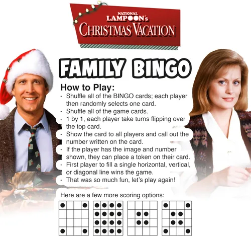 Miniatura 3 de Juego de bingo familiar de vacaciones navideñas Aquarius - Divertido juego de fiesta familiar para niños, adolescentes y adultos - Entretenido