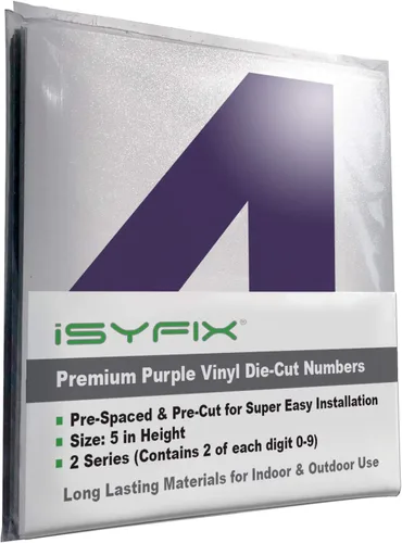 Miniatura 33 de iSYFIX Calcomanías de Números de Vinilo Verde Manzana – 1.5 Pulgadas Autoadhesivas (2 Juegos) – Calcomanía Premium Troquelada y Pre-espaciada