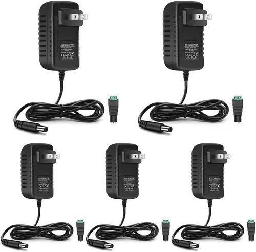 Miniatura 8 de Fuente de alimentación LED de 12 V, fuente de alimentación CC 12 voltios 2A 24 W, transformador de 100-240 V CA a 12 V CC, adaptador de corriente