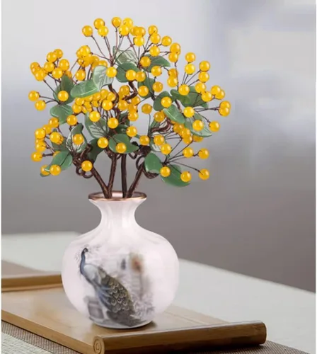 Miniatura 7 de Maceta para árbol falso, cristal de jade, sala de estar, decoración del hogar, jade creativo, bonsái, manualidades, tallado de jade, gabinete