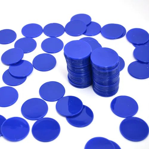 Miniatura 8 de Smartdealspro 100 unidades de 1.260 in/1.26 pulgadas de plástico opaco de aprendizaje de discos, mini fichas de juego de fichas de póquer con caja