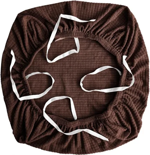 Miniatura 10 de Sunnyway Funda elástica para asiento de silla de oficina, funda elástica para silla con correas de amarre, funda para silla de comedor, lavable a