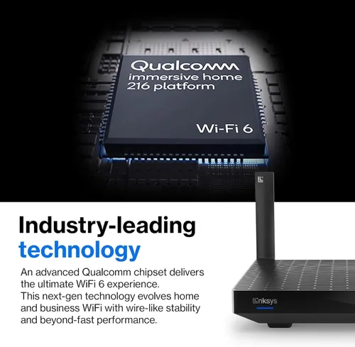 Miniatura 6 de Linksys Router Mesh WiFi 6, doble banda, cobertura de 1500 pies cuadrados, más de 20 dispositivos, velocidades de hasta (AX1500) 1.5Gbps - MR7340