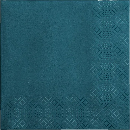 Miniatura 4 de Servilletas desechables de 3 capas de color verde azulado, 125 unidades, servilletas de papel para cócteles y fiestas para bodas, cumpleaños, bares